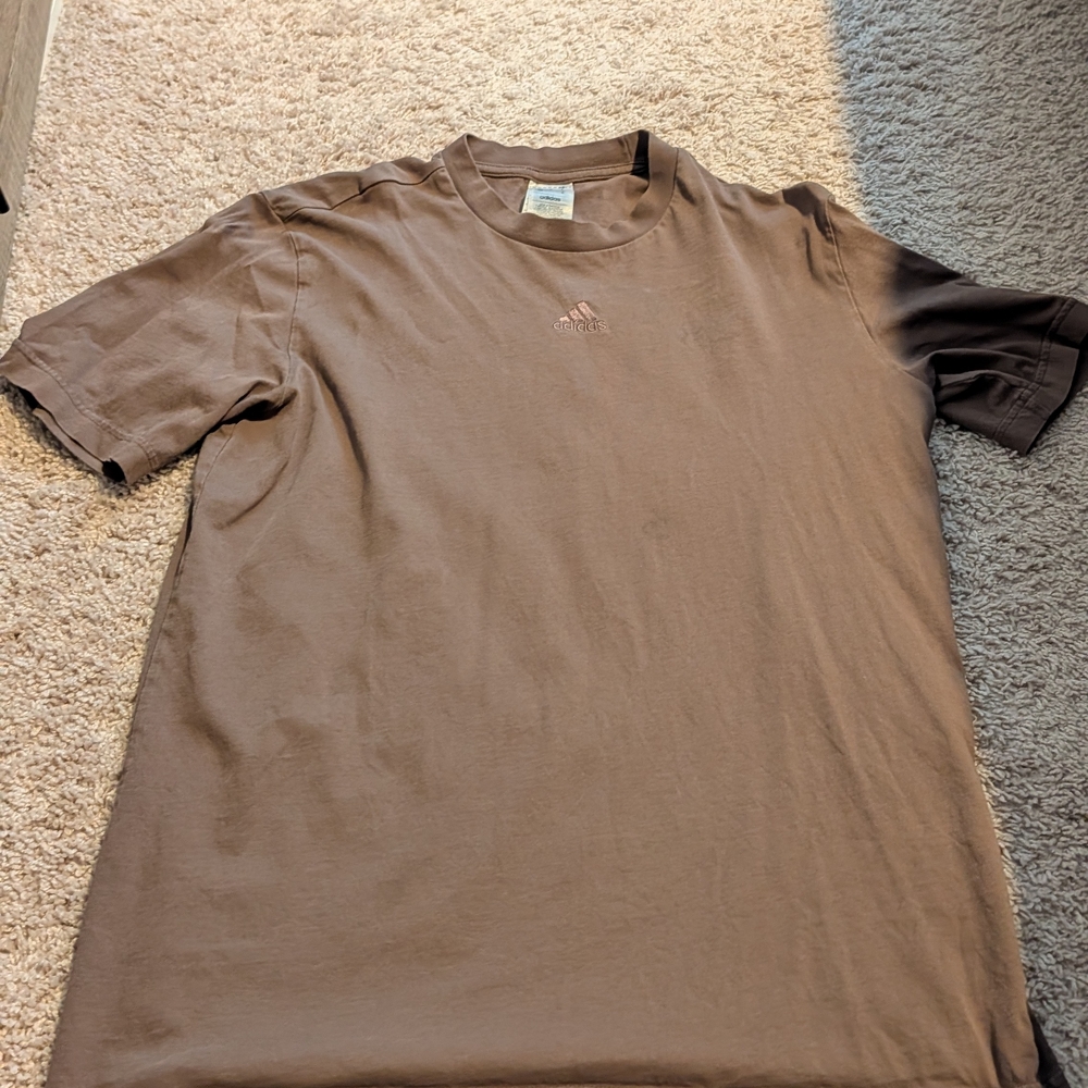 adidas Men's Brown Crewneck Tee Last Days of Summer Size M